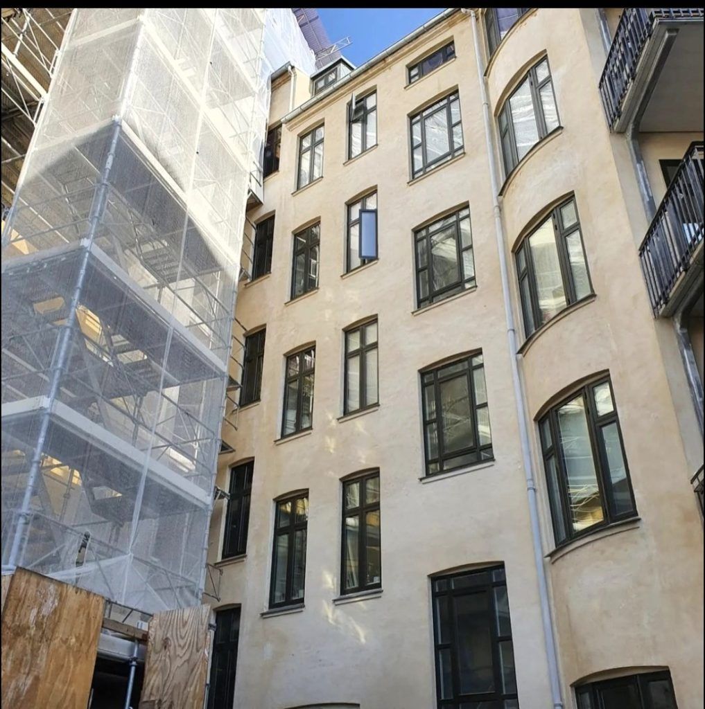 Pudset facade i Glostrup